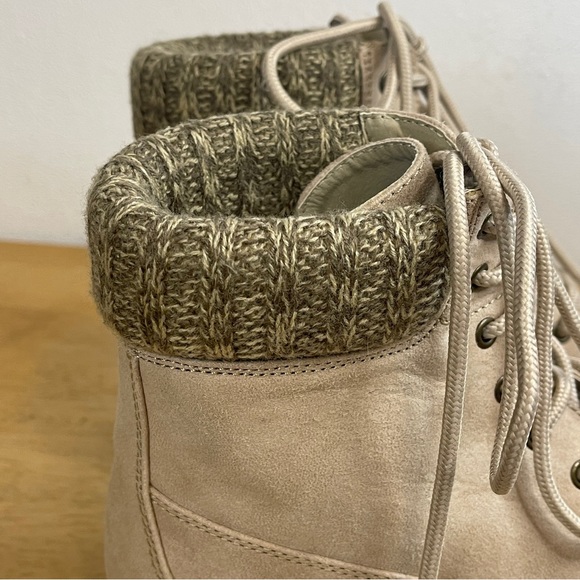 Cliffs by White Mountain Malini Sand Knit Ankle Suede Booties Boots Size 9 - Picture 11 of 13